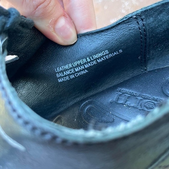 Born retro leather black heeled lace up clogs sz 8 - Picture 7 of 8